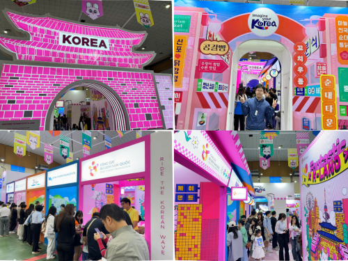 The carefully designed Korean tourism space created an immersive atmosphere where visitors could experience various aspects of Korean culture.