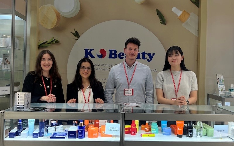 The Korean pavilion at FOR BEAUTY fair, organized by KOTRA Prague, showcases 22 Korean beauty brands.