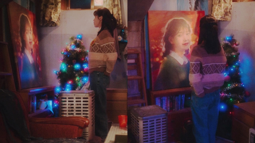 A scene depicting Geum-myeong discovering Chung-seob’s portrait of her (Netflix Korea) 
