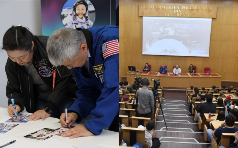 Two astronauts, Yi So-yeon (left) and Daniel Machio Tani, join the conference and shared their journey into space. 