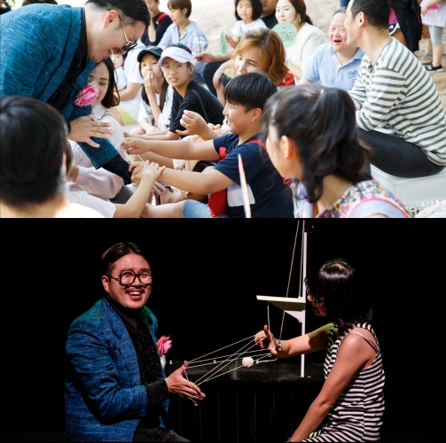 “A Show with Strings,” Lee’s signature creation, uses no words yet connects with audiences across cultures. (Lee Dae-yeol)