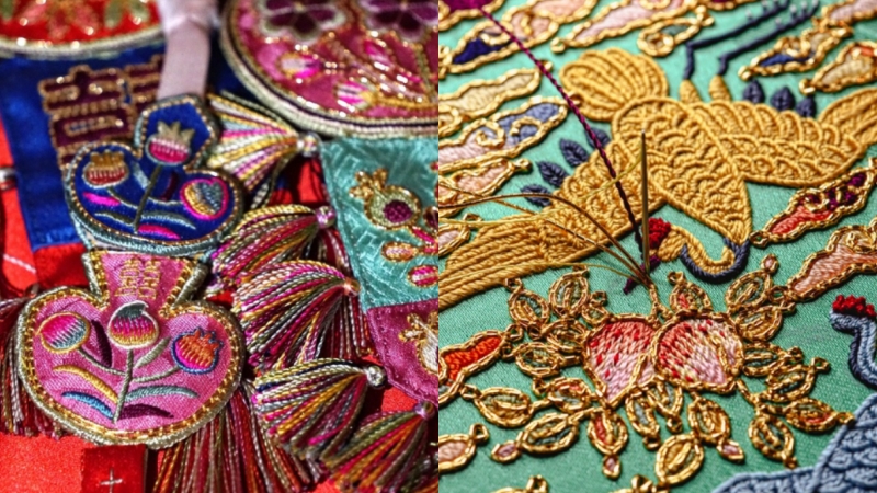Jo Hee-hwa’s beautifully crafted embroidery work.
