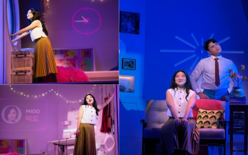 Claire Kwon as the helperbot Claire in the Broadway musical “Maybe Happy Ending” (Claire Kwon)