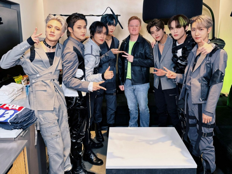 Clint Edwards and NCT DREAM behind-the-scenes interview in Seattle, US.