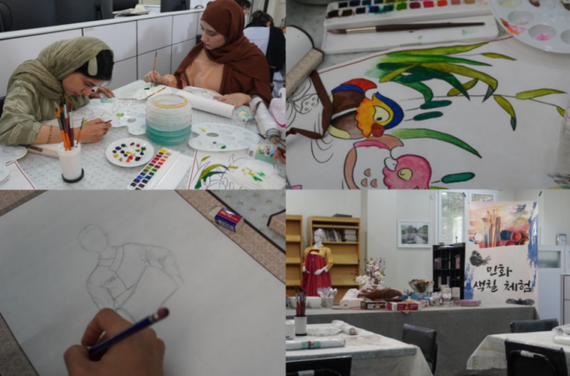 A look into the first workshop, Minhwa (Korean folk art)