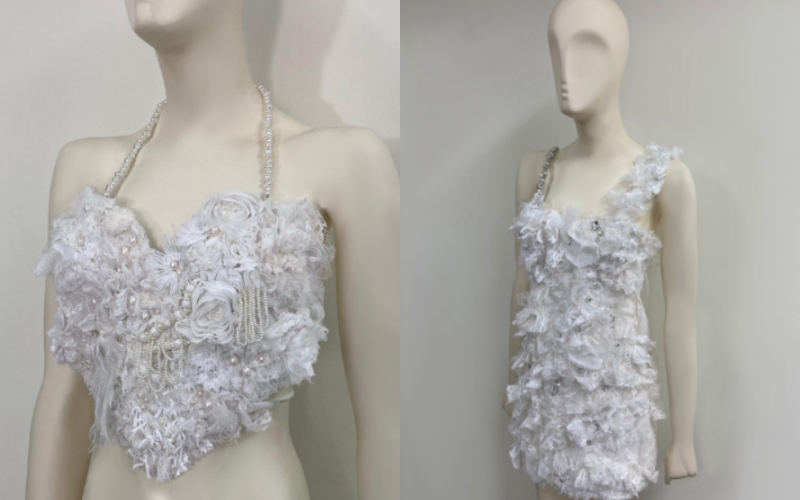 Design of the “Magic Lace” dress artwear.