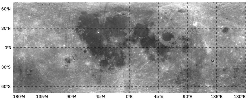 This is the comprehensive map of the lunar surface created by Danuri's wide-angle polarimetric camera. (KASA)