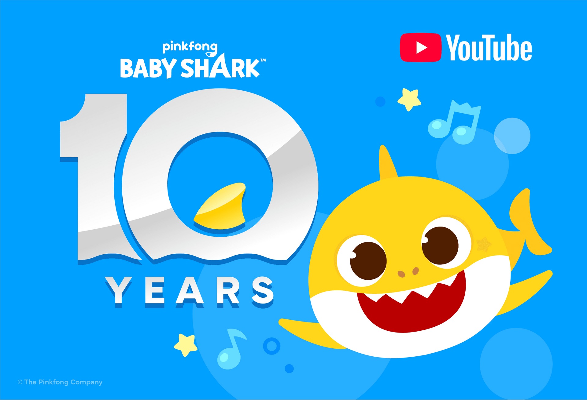 ▲ 더핑크퐁컴퍼니는 '핑크퐁 아기상어' 탄생 10주년을 맞아 그간의 성장 여정과 성공 전략을 분석한 콘텐츠를 공개했다고 14일 밝혔다.