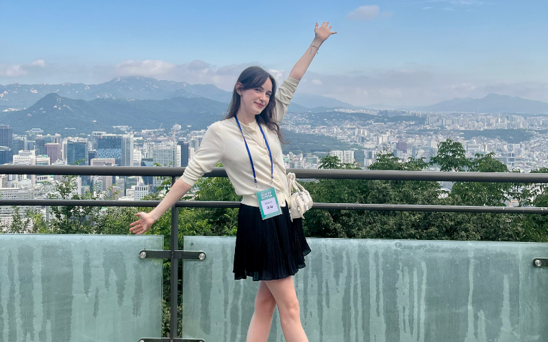 Mari Piirisalu enjoying her invitation trip to Korea for 