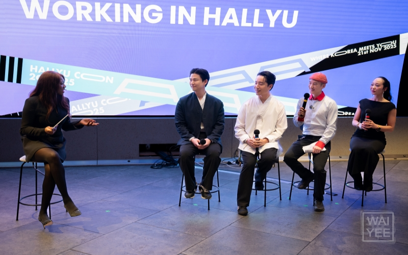 During Hallyu Con 2025, Lashai (far left) joined a panel with Korean creators KoreanBilly, Mikey Espinosa, RollinJoint, and Hanguk Hapa (Becky Lee Smith) to talk about Korean culture. Photo credits: WAIYEE. (The photos were provided to me by Hallyu Con.)