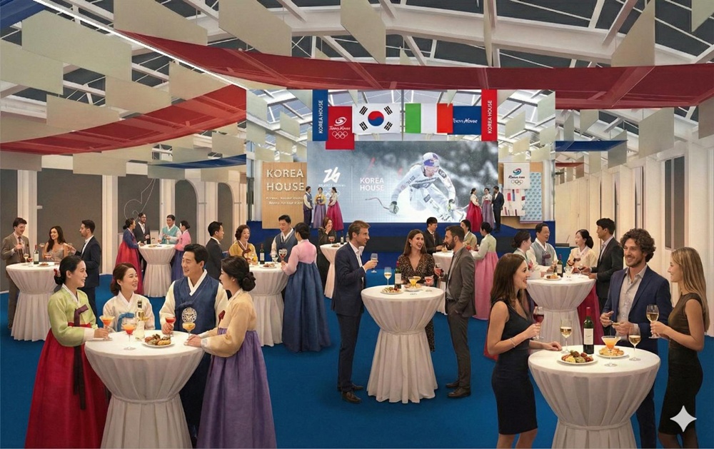 This is an artist's rendition of the Korea House in Milan to run during next month's Winter Olympics in Milan and Cortina, Italy. (Korea Sports & Olympic Committee)  
