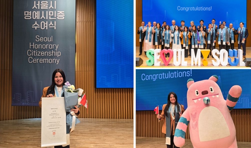 Peruvian researcher Dr. Yanymee Guillen was conferred the 2025 Seoul Honorary Citizen Award on Nov. 26, 2025, for her contributions to scientific research, cultural exchange and community building in Korea.