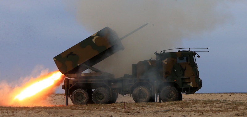 Multiple rocket artillery system Chunmoo (Yonhap News)