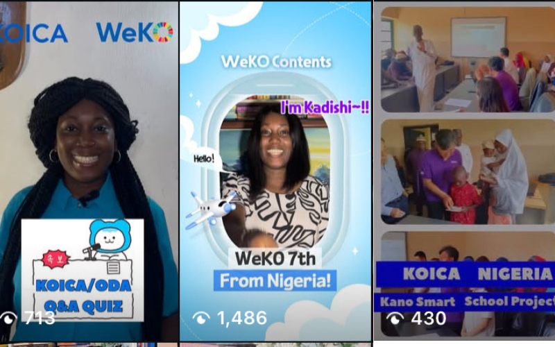 Image of KOICA WeKO activity videos made by Kadishi Oliseh.