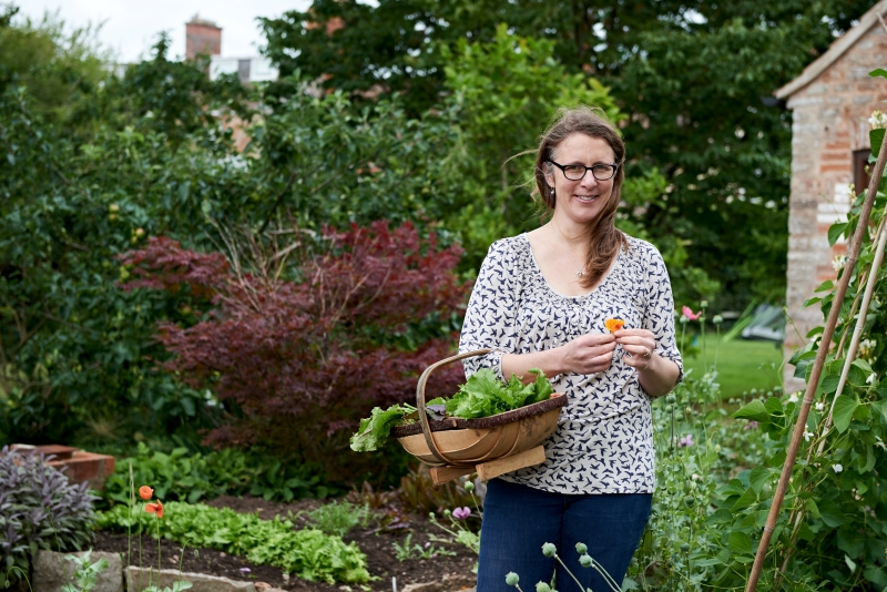 Jo Webster in her garden.