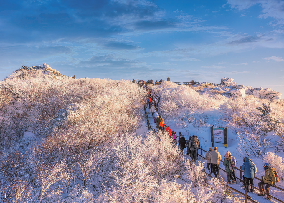 1. Winter Landscape of Deogyusan Mtn. in Muju Renowned for its vibrant autumn foliage and snow-covered trees in winter, Deogyusan stands as Korea’s premier alpine showcase of four-season splendor.