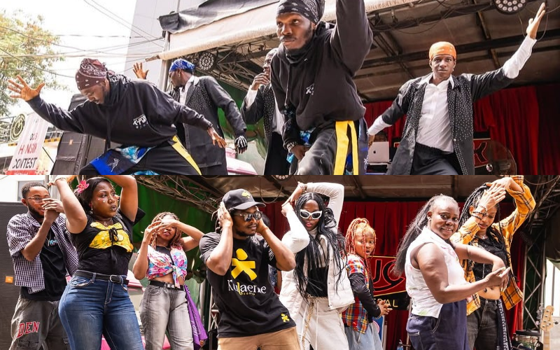 The Xtreme Movement (top) and the KCCN K-pop Dance Academy (bottom) deliver electrifying performances on stage, showcasing the dynamic spirit of Korean pop culture in Nigeria. (KCCN)