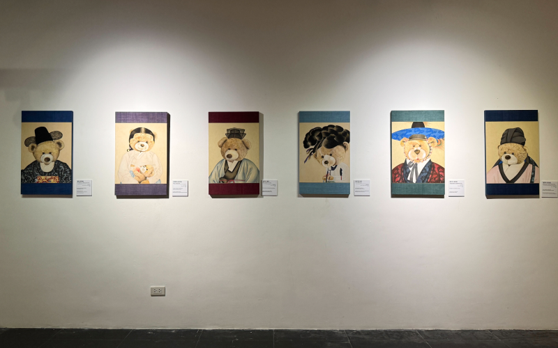 Individual mixed media portraits of characters from the Dowon nation are displayed at the exhibition held at the UP Fine Arts Gallery (Parola) on April 25, introducing visitors to each character's role.