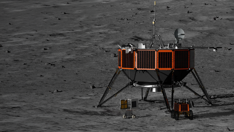 Illustration of CLPS CT-4 mission lunar lander (Korea AeroSpace Administration)