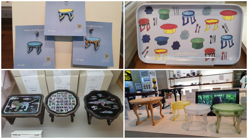 Soban, a symbol of traditional lifestyle and culture, come in a variety of designs and patterns at the souvenir store of the National Museum of Korea in Seoul. (Uyen Nguyen)