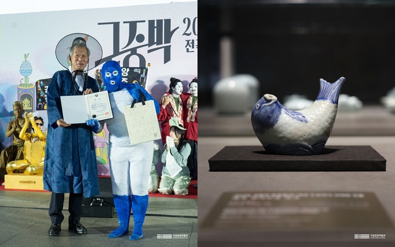 Jeon Eun-seul (right), the grand prize winner of the finals of 