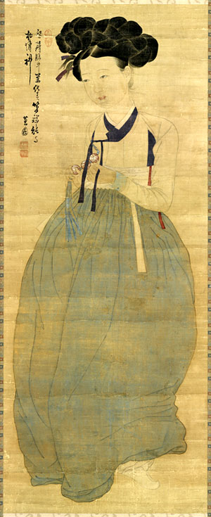  ‘A Beauty’ by Shin Yun-bok, 114x 45.5㎝ (courtesy of Kansong Art and Culture Foundation)
