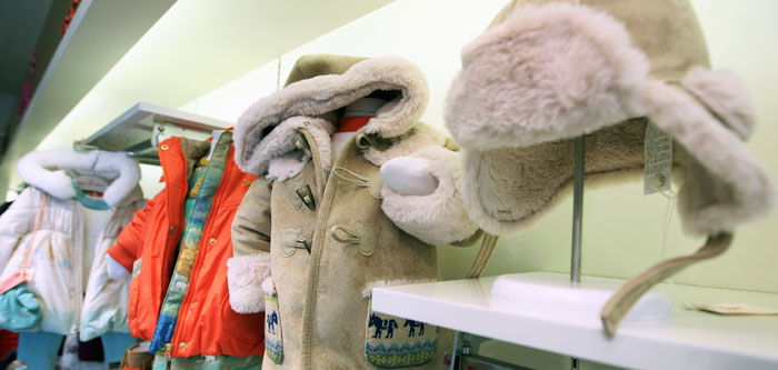Clothes for babies and toddlers are on display at NEXTMOM.