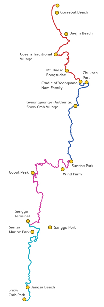  The Blue Road trail in Yeongdeok County (image courtesy of Yeongdeok County) 