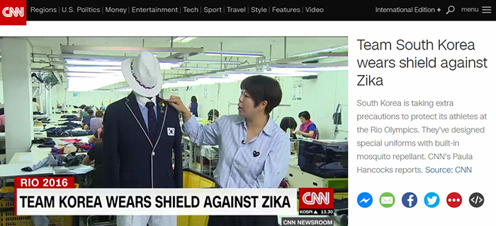 CNN features Kim Soo-jung who designed the Olympic uniforms for Team Korea.