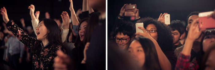 Fans cheer for hip-hop singers Dynamic Duo in Washington, D.C. (photo courtesy of the Embassy of the Republic of Korea in the USA)