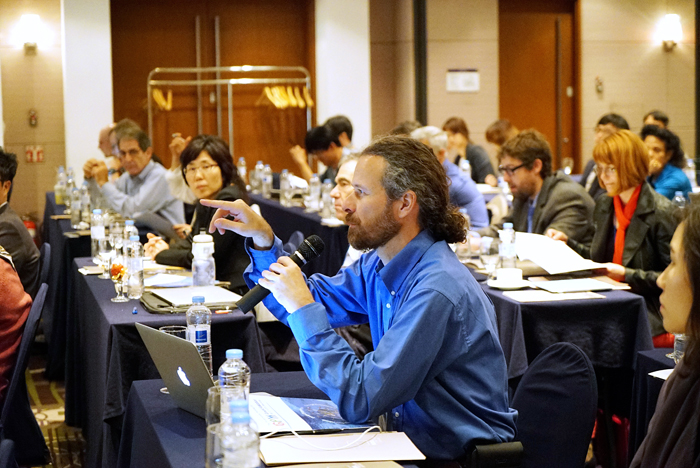 Participants in the seventh International Workshop for Global Precipitation Measurement (GPM) Ground Validation discuss how different or similar precipitation information can be obtained from the GPM satellite or can be gathered from the ground level.