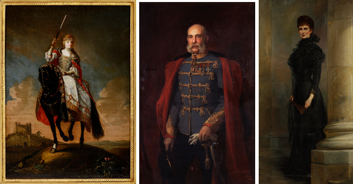  (From left) Portraits of the Habsburg family: Maria Theresa, King Franz Joseph I and Queen Elisabeth (photo courtesy of the National Palace Museum of Korea) 