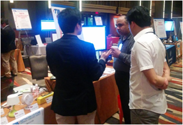 KETI representatives explain how different devices interconnect through the oneM2M platform.