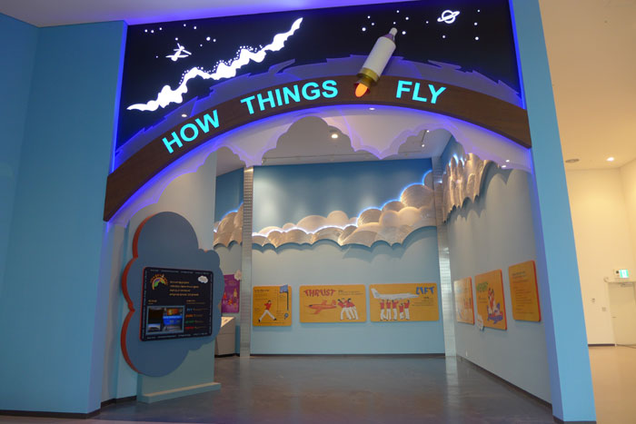 Visitors can learn about the principles and mechanics of flight in the How Things Fly gallery. 