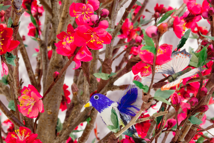 Royal silk flowers, or <i>chaehwa</i>, are used to decorate court events during the Joseon era. (photo courtesy of the National Palace Museum of Korea)