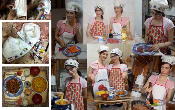 Roshana Moslemzadeh, the first-prize winner in the photo contest, photographs herself making kimchi and cooking <i>bulgogi</i>, a style of grilled and marinated beef. 