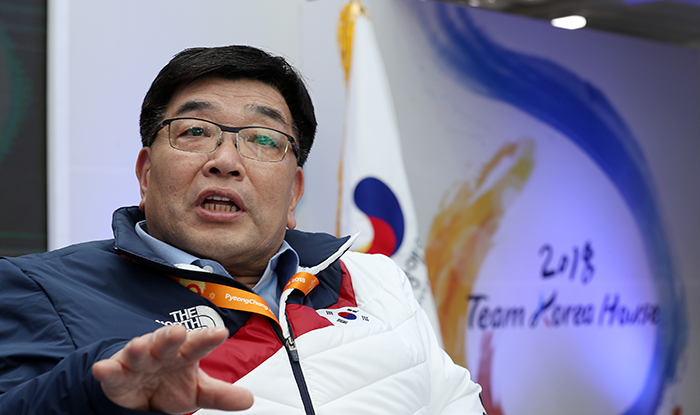 Korean Paralympic Committee President Lee Myung-ho says he hopes that all athletes can enjoy the PyeongChang 2018 Winter Paralympics, at Korea House during its opening ceremony at the Gangneung Olympic Park on March 10.