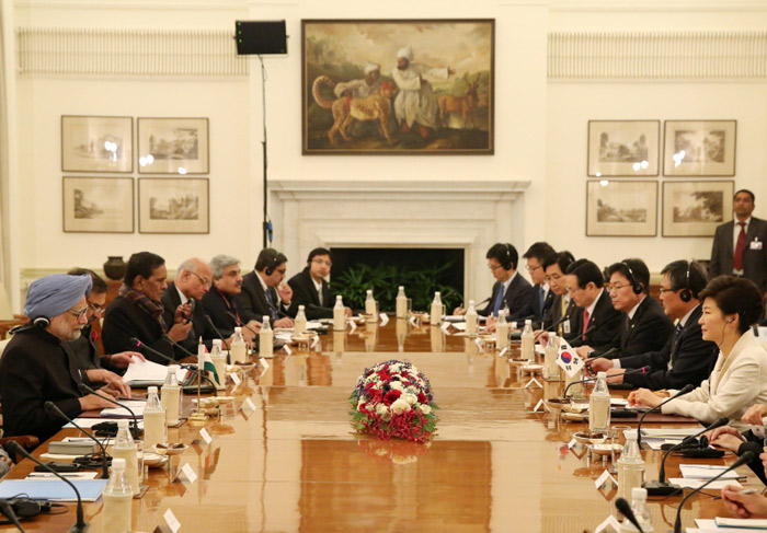 Korea-India summit talks (Photo: Cheong Wa Dae)