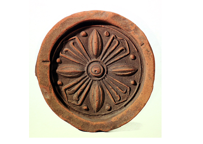 Roof-end Tile with Lotus Pattern. Goguryeo. The Central Museum of Kyunghee University.