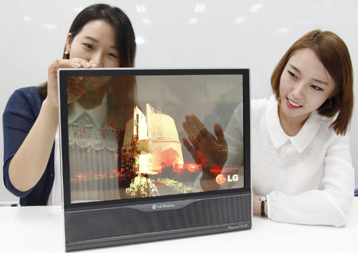 LG Display releases an OLED-based transparent display.