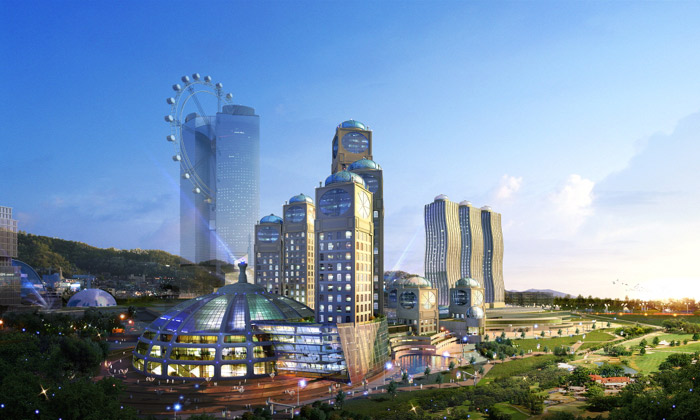 An artist's concept of the resort complex that will be built on Yeongjongdo Island in Incheon. (courtesy of the Incheon Free Economic Zone Authority)