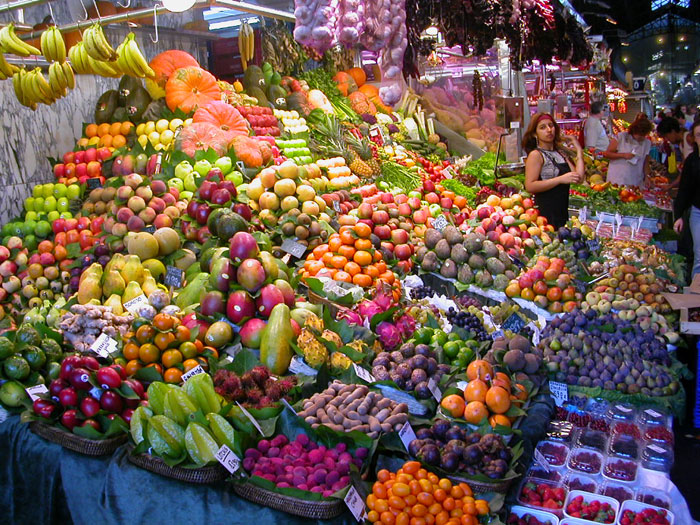 Alper's book features photos he snapped during his trips across Europe. The above photo shows a kiosk in La Boqueria market in Barcelona in 2003.