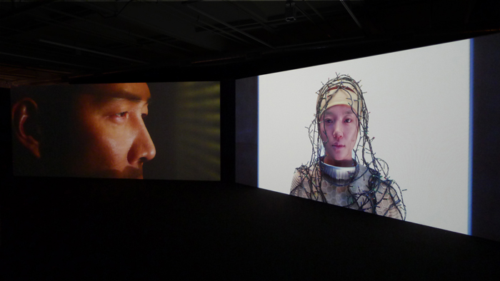 'El Fin del Mundo' by Moon Kyungwon and Jeon Joonho is on display at the La Friche Belle de Mai in Marseille. .