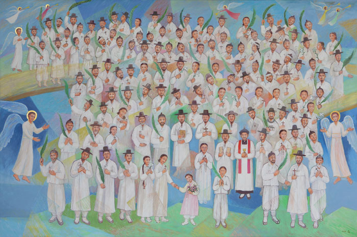 A portrait of 124 martyrs was revealed at their beatification ceremony on August 16. The picture was created by artist Kim Young-joo.