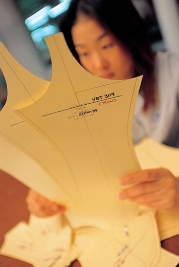 A designer at Namyeung Vivien makes a new line of underwear.