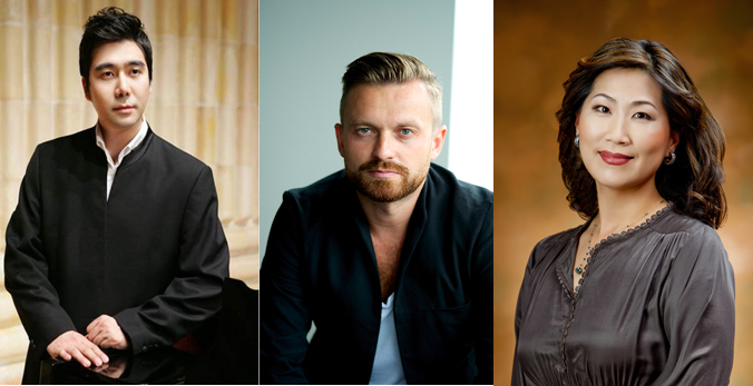(From left) Pavol Breslik plays Lensky, Kong Byung-woo stars as Onegin and Lee Yunah plays Tatiana. 