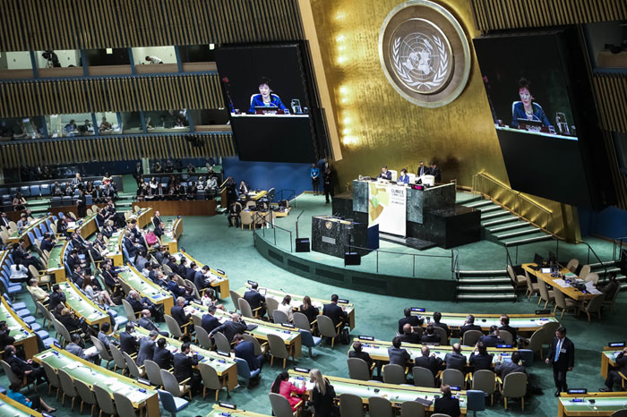 The U.N. Climate Summit 2014 took place on September 23 at U.N. headquarters. (photo: Yonhap News)