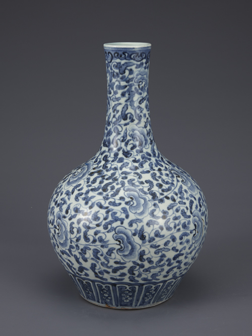 A jar decorated with vines dates from the 19th century Joseon era. 