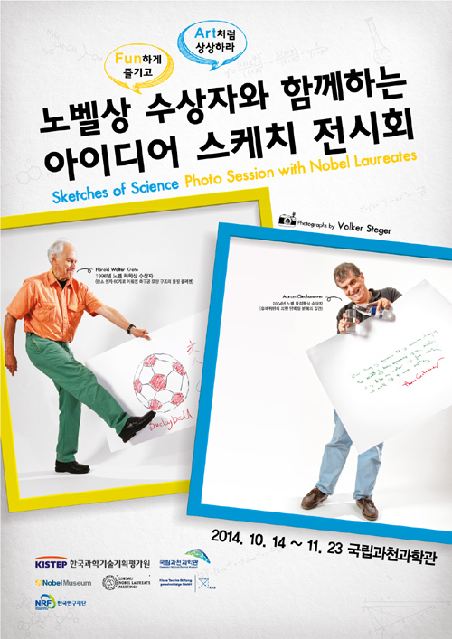 The official poster for the Sketches of Science exhibition