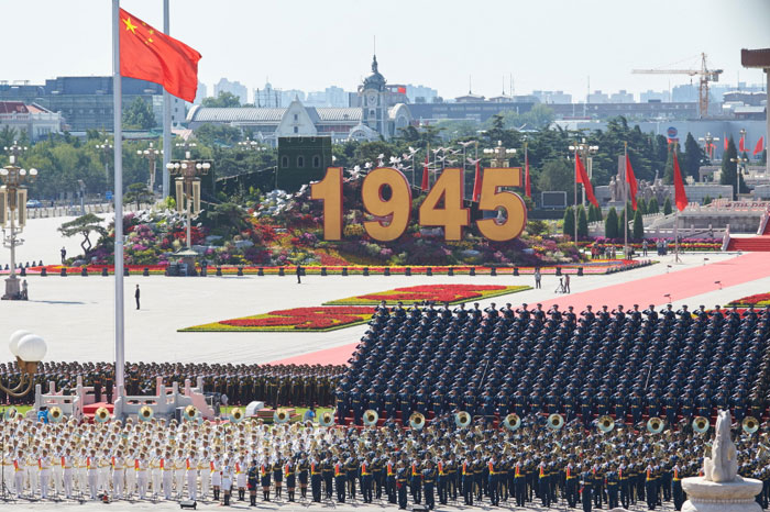 A military parade is held to mark the 70th anniversary of China's victory in 1945.